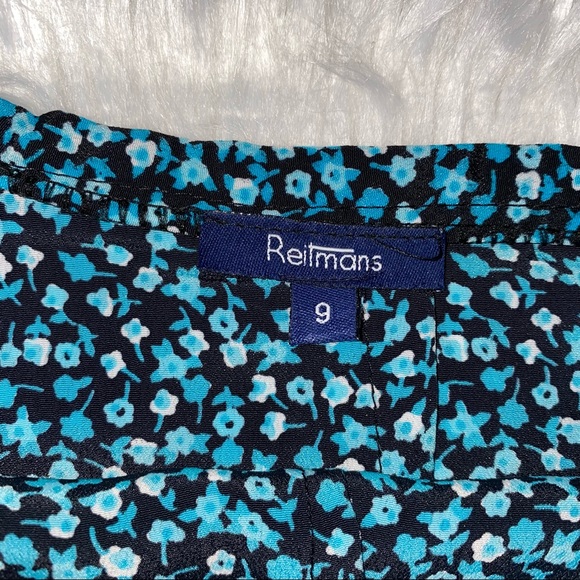 🌈 3/$25 Reitmans Blue Floral Skort Size 9 - Picture 3 of 7